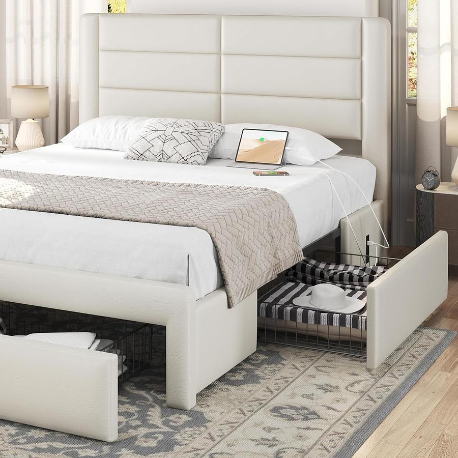 3 CAJONES, PIEL SINTETICA, BEIGE — foto 1