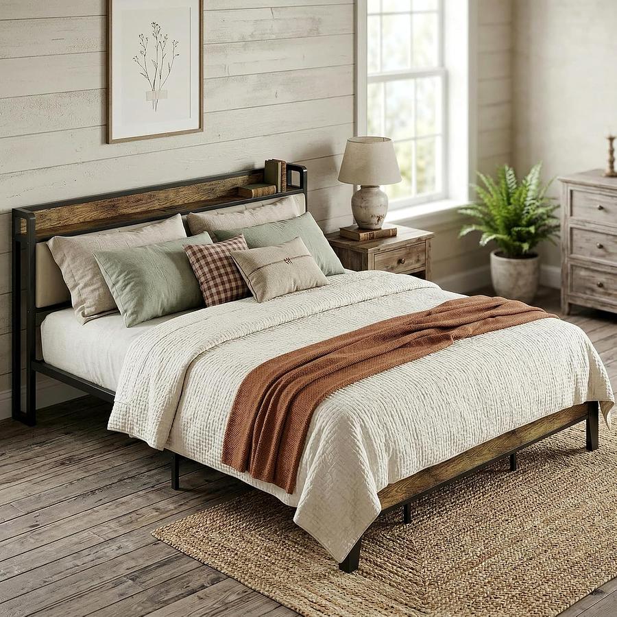 BASE DE CAMA KING, METALICA CON CARGADOR — foto 1