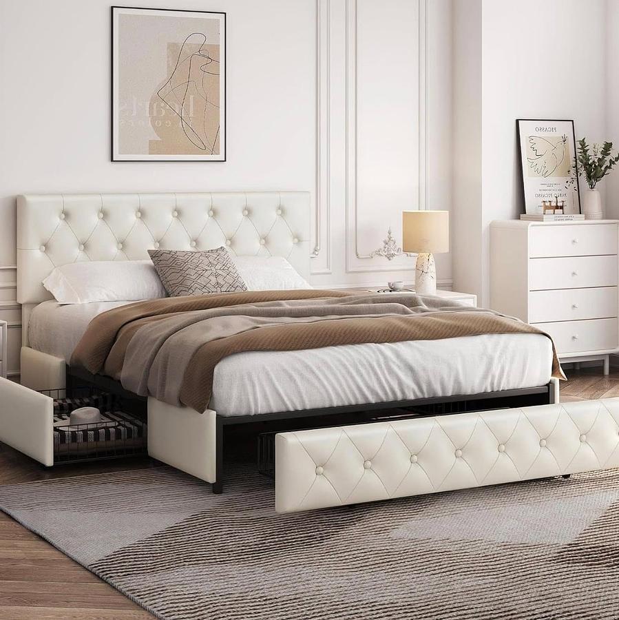 3 CAJONES, PIEL SINTETICA, DISEÑO DE BOTON — foto 1