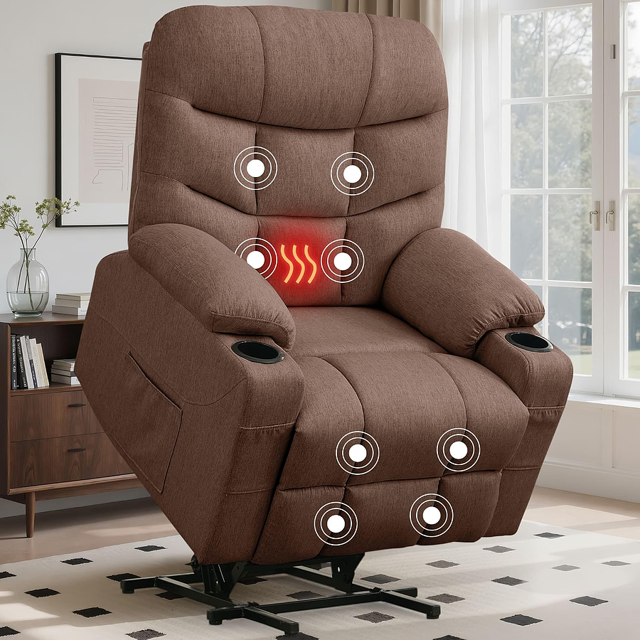 SOFA RECLINABLE ELECTRICO, MASAJE, CALOR,ELEVACION, MEDIANO — foto 1